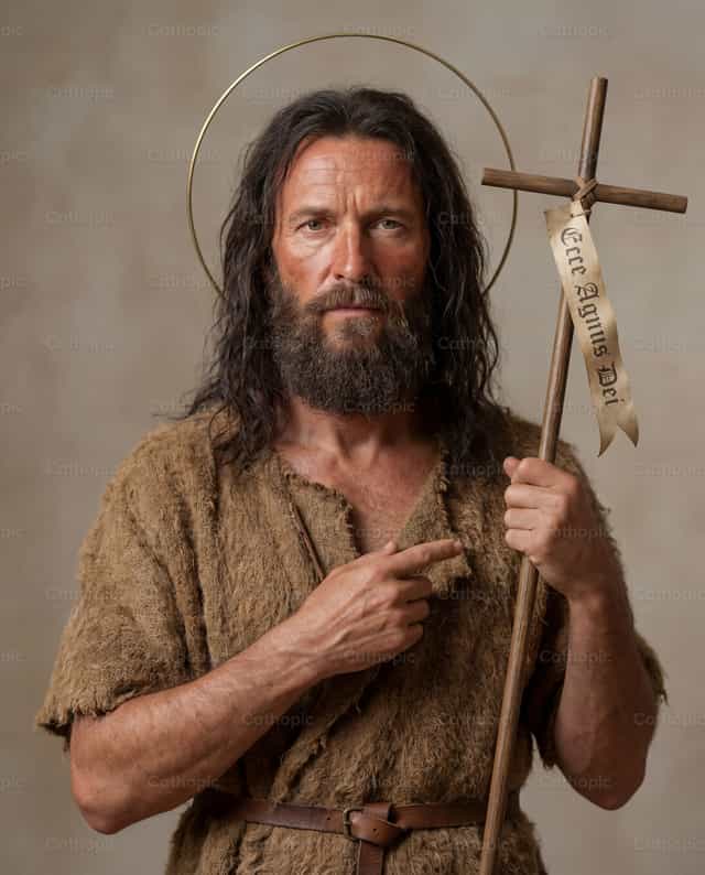 Saint Jean-Baptiste, précurseur du Christ - Images catholiques de stock