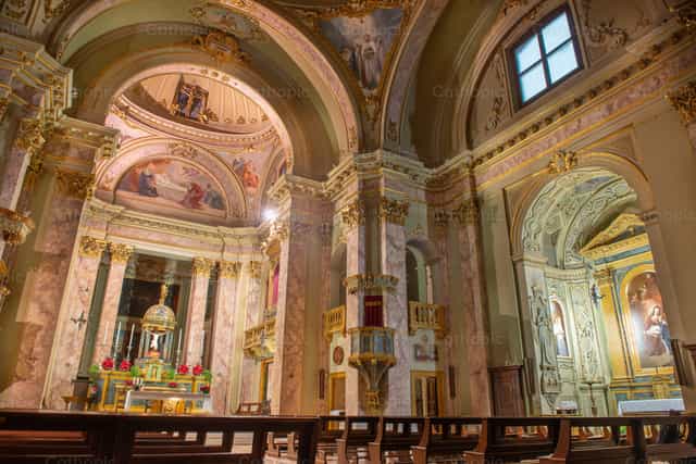Church of Santa Grata Inter Vites in Upper Bergamo - Catholic stock images - Photo by Pierluigi Palazzi