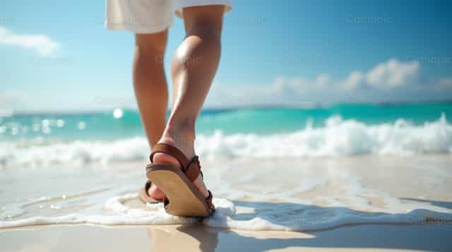 Spacer wzdłuż plaży - Katolickie zdjęcia stockowe - Zdjęcie: Irene Maciá Doménech