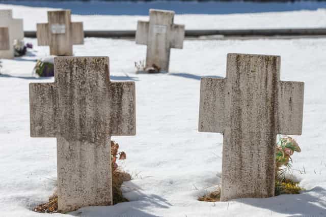 The crosses, slightly worn by time - Catholic stock images