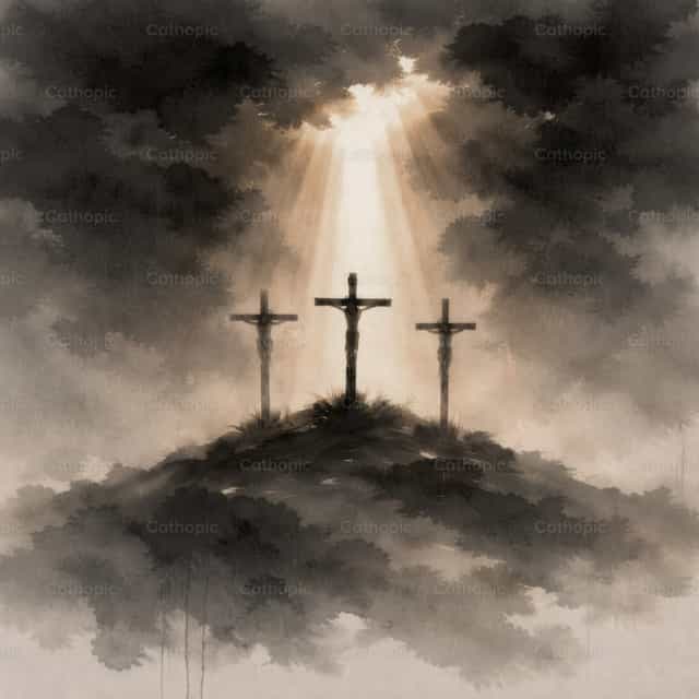 Croix au Calvaire - Images catholiques de stock - Photo de Gerardo Juarez