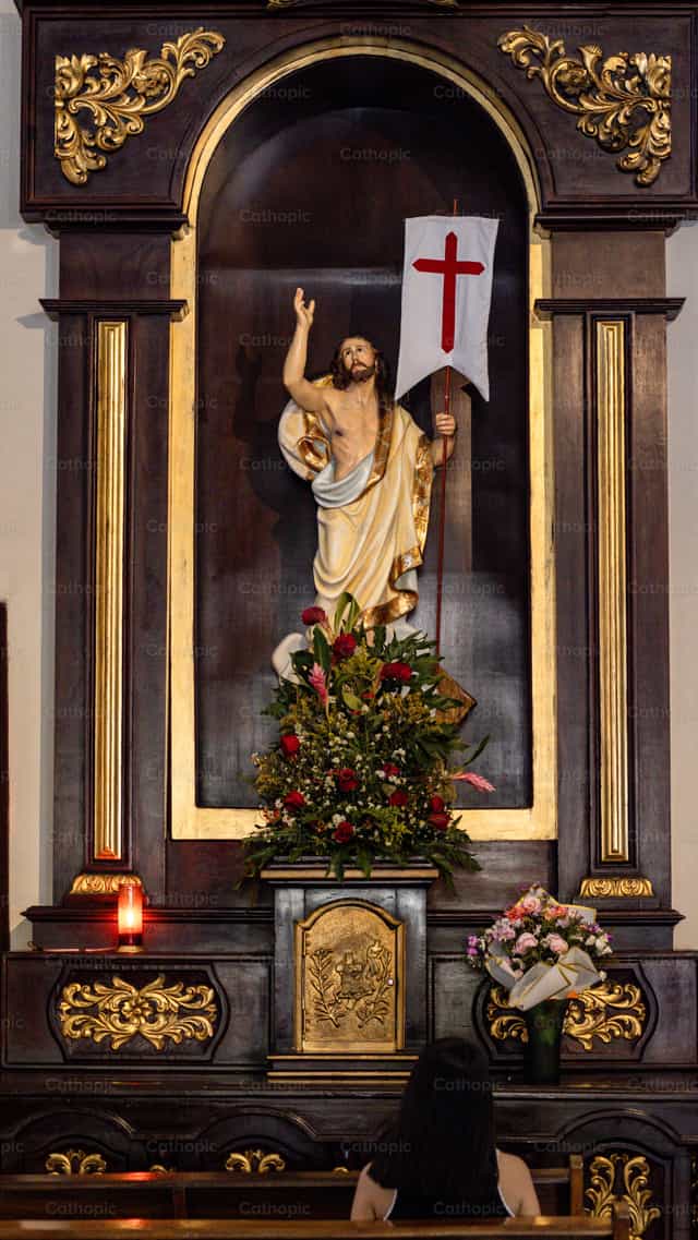 Oração a Cristo Rei - Imagens católicas de stock