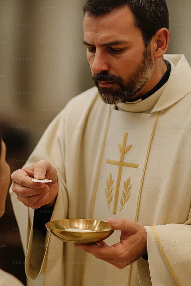 Sagrada comunión - Banco de imágenes católicas