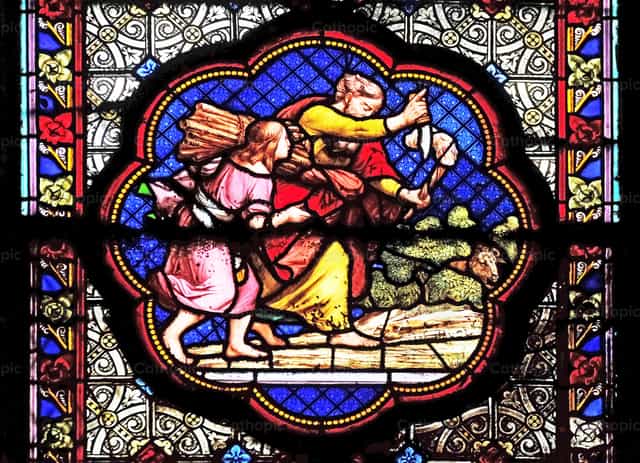 Isaac carrying the wood of the sacrife - Banco de imágenes católicas - Fotografía por Zvonimir Atletić