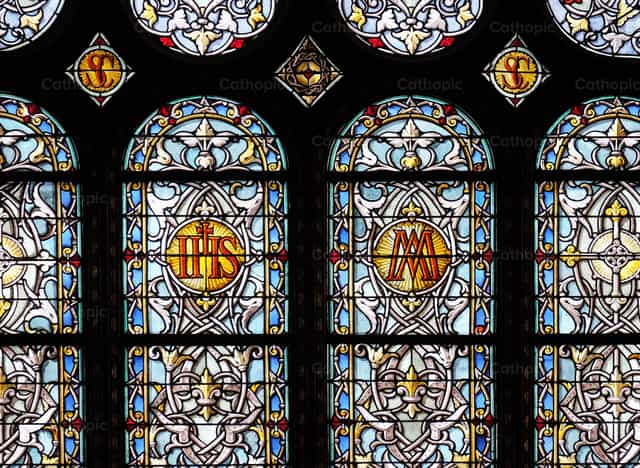 Vidriera de la iglesia de Saint Eustache en París - Banco de imágenes católicas - Fotografía por Zvonimir Atletić