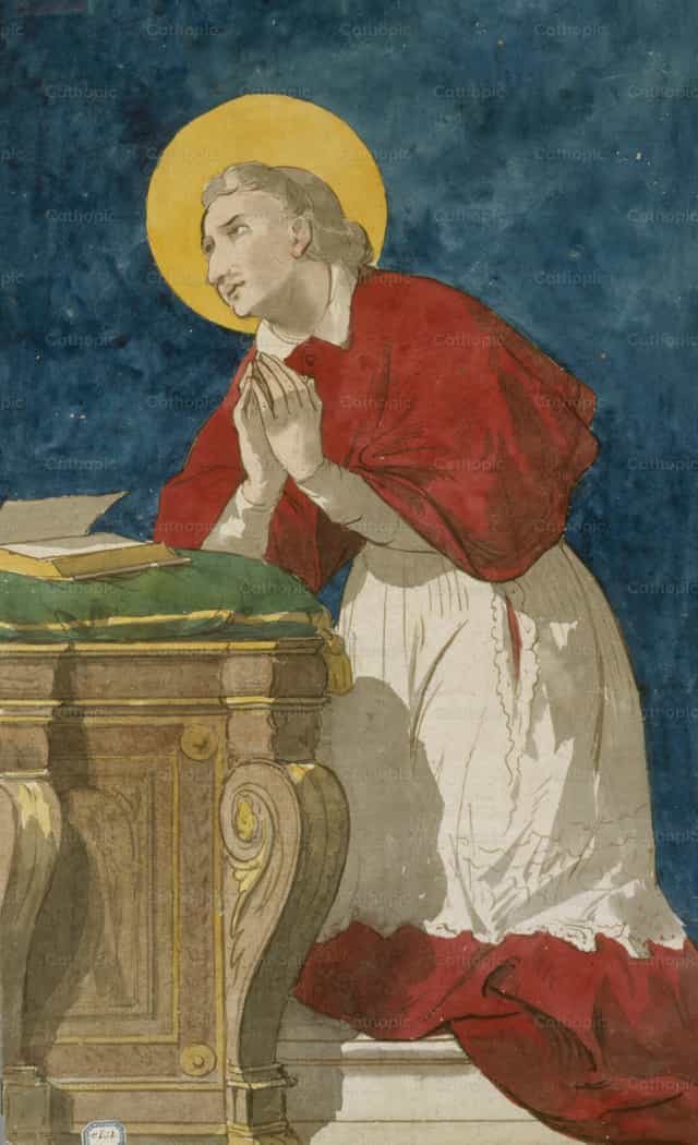 기도 중의 성 에클레시아스티크 - 가톨릭 스톡 이미지 - 사진 제공 Restored Christian Art