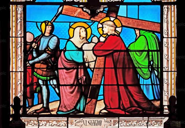 6ª Estação da Via-Sacra, Verônica enxuga o rosto de Jesus - Imagens católicas de stock - Foto de Zvonimir Atletić