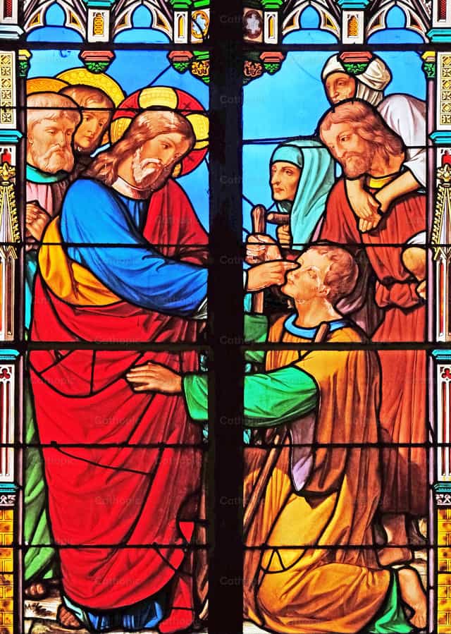 Jesus heals a blind man - Catholic stock images - Photo by Zvonimir Atletić