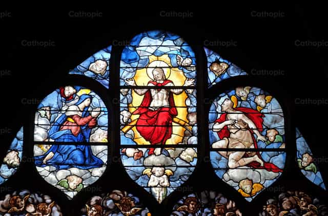 Christ surrounded by the Virgin and Saint John - Catholic stock images - Photo by Zvonimir Atletić