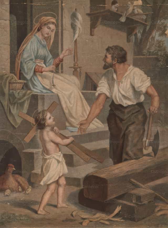Ang pamilya ni Jesus sa Nazaret - Mga Catholic stock image