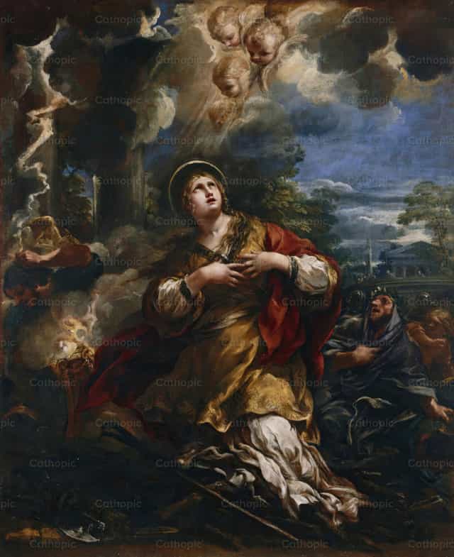 성 마르티나, 우상에 경배하기를 거부하다 - 가톨릭 스톡 이미지 - 사진 제공 Restored Christian Art