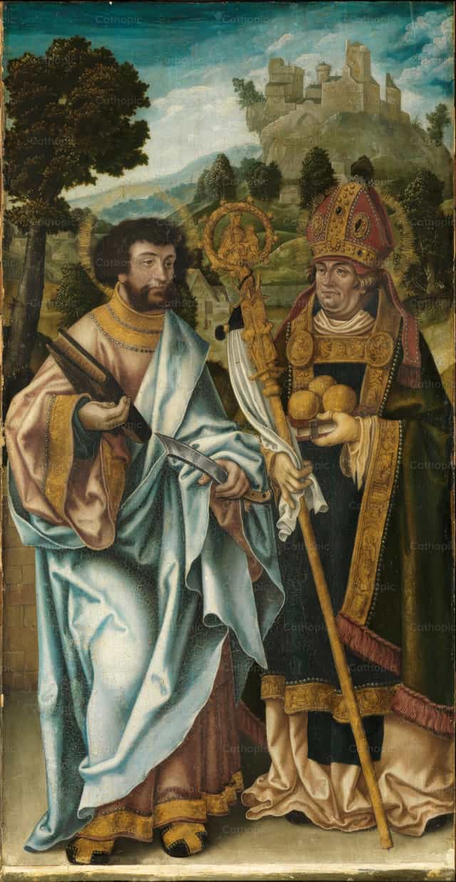 Szent Bertalan és Szent Miklós - Katolikus stockképek - Fotó: Restored Christian Art
