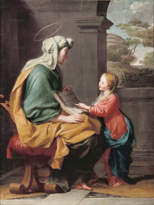 A Educação da Virgem Maria - Imagens católicas de stock - Foto de Restored Christian Art