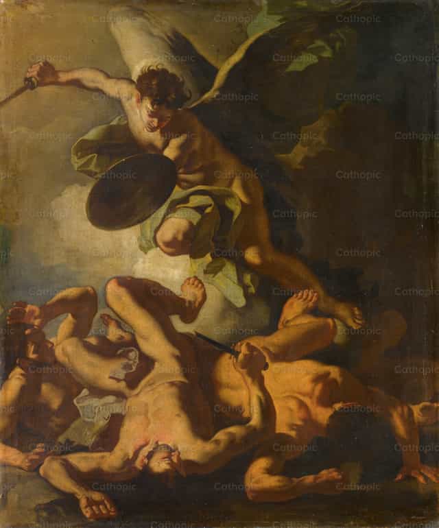 圣弥额尔驱逐叛逆的天使 - 天主教图库图片 - 摄影： Restored Christian Art