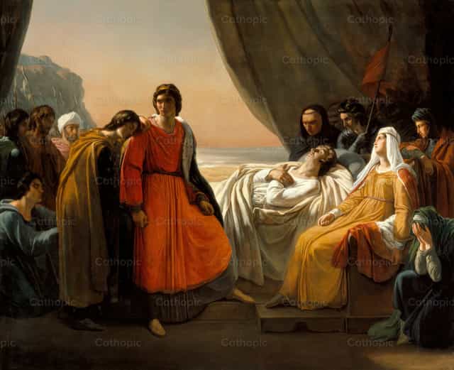 La muerte de San Luis - Banco de imágenes católicas