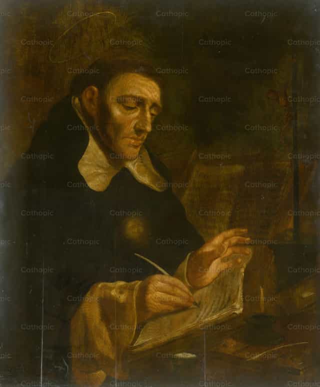 Święty Tomasz z Akwinu - Katolickie zdjęcia stockowe - Zdjęcie: Restored Christian Art