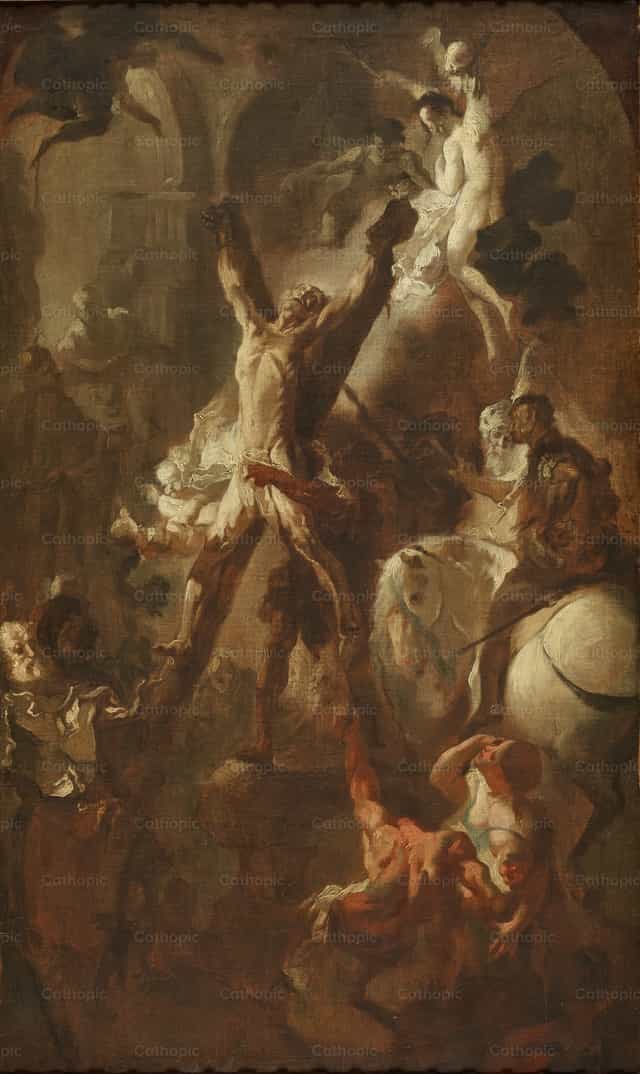 Le martyre de saint André - Images catholiques de stock
