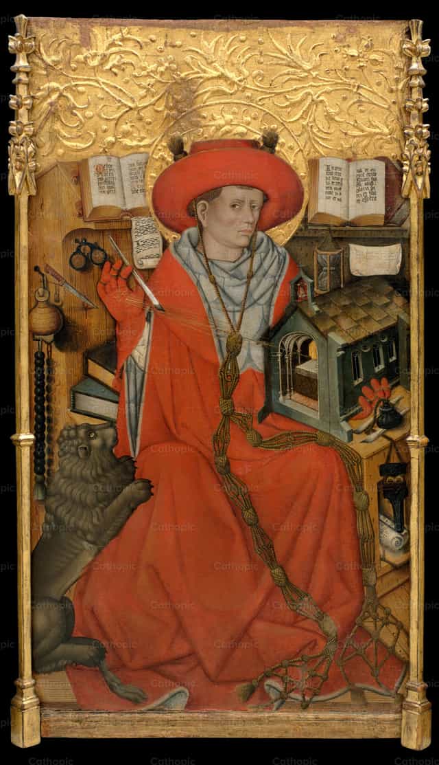 Szent Jeromos tanulmányai közben - Katolikus stockképek - Fotó: Restored Christian Art