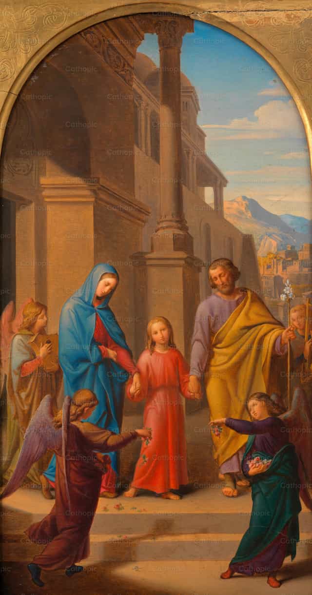 Presentación de la Sagrada Familia en el Templo - Banco de imágenes católicas - Fotografía por Restored Christian Art