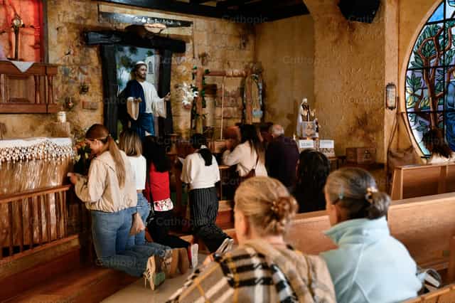 A community united in faith - Catholic stock images
