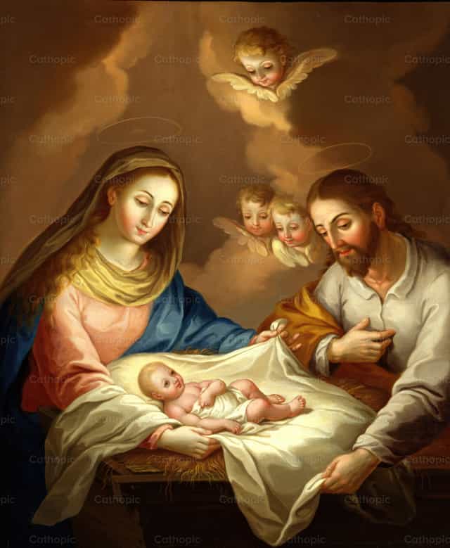 La Nativité - Images catholiques de stock