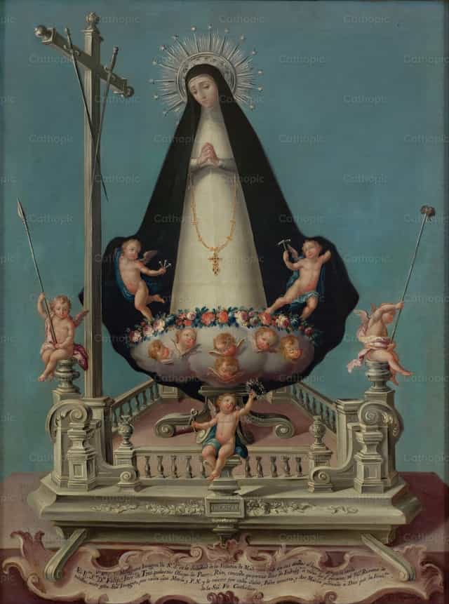 Virgen de la Soledad, del convento de los Mínimos de la Victoria - Banco de imágenes católicas