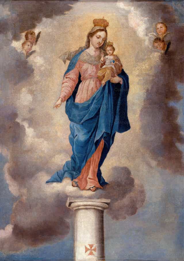 필라르의 성모님 - 가톨릭 스톡 이미지 - 사진 제공 Restored Christian Art