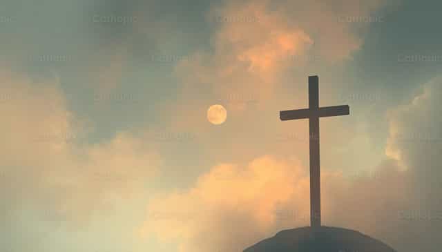 艺术背景上的十字架 - 天主教图库图片 - 摄影： catholicmall.org
