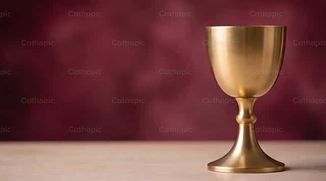 Kelk van Christus: Bloed van de Eucharistie - Katholieke stockfoto's