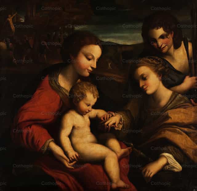 Szent Katalin házassága - Katolikus stockképek - Fotó: Restored Christian Art