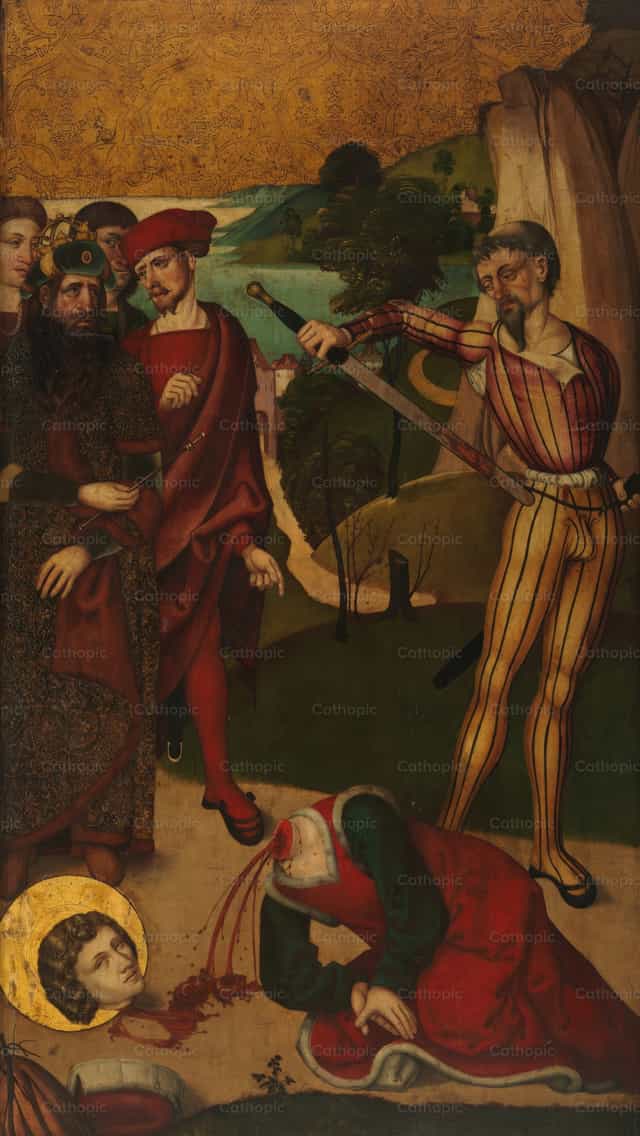La décollation de saint Agapit de Préneste - Images catholiques de stock