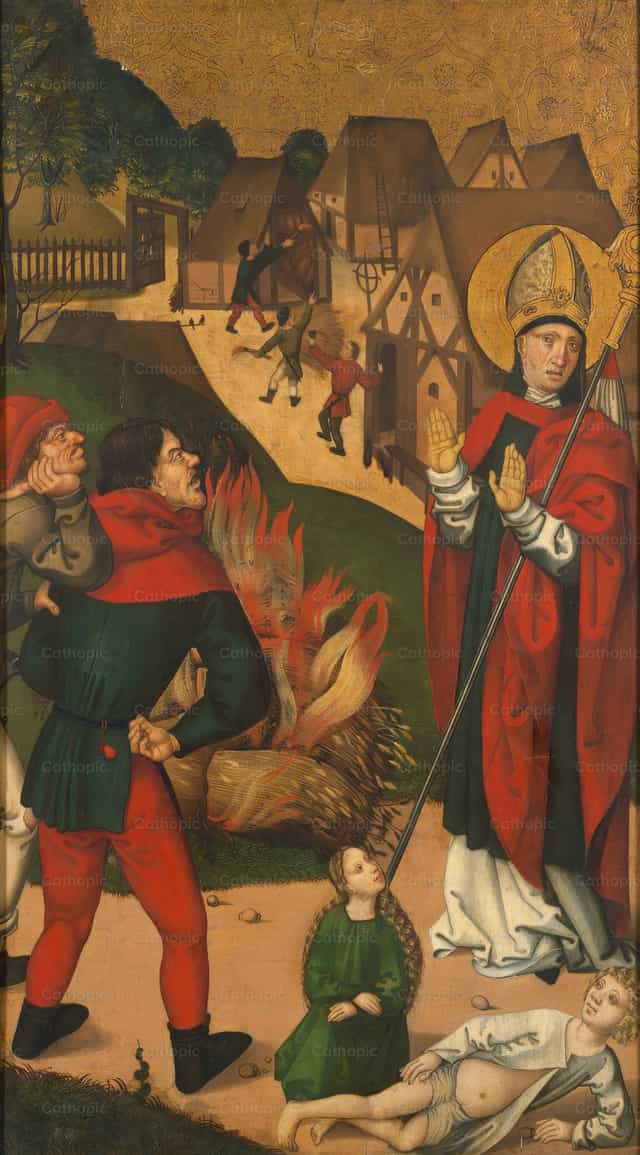 San Remigio y el trigo ardiente - Banco de imágenes católicas