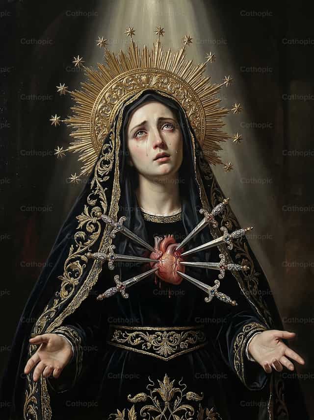 Virgen Dolorosa - Banco de imágenes católicas