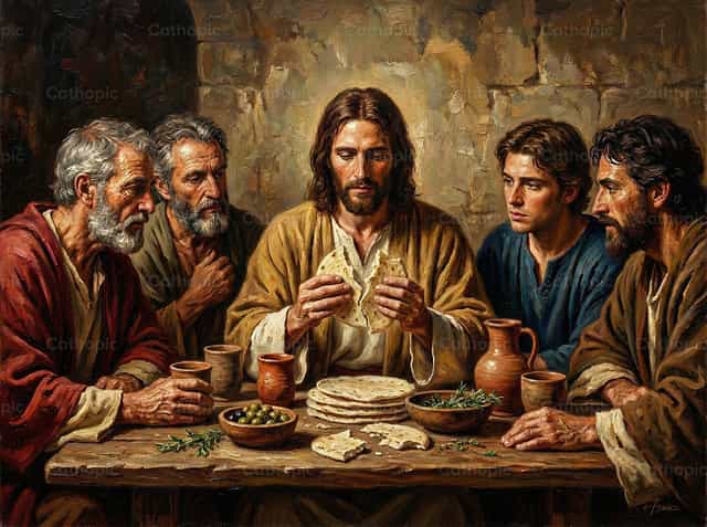 Rompre le pain - Images catholiques de stock - Photo de Carlos Daniel