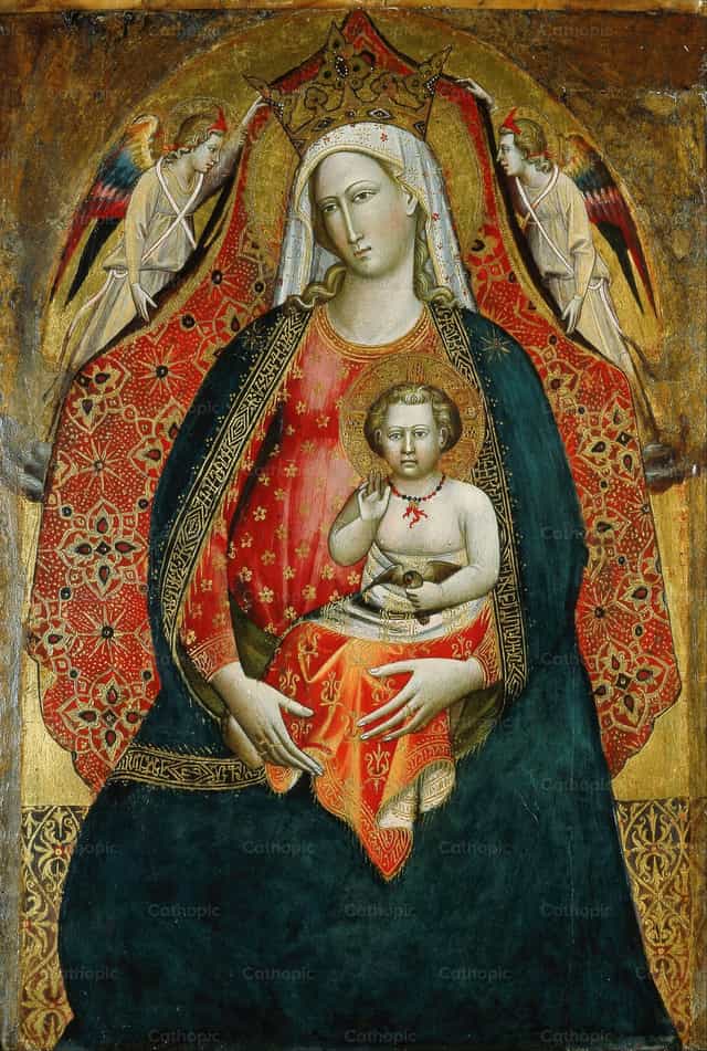 천사들과 함께한 성모자 - 가톨릭 스톡 이미지 - 사진 제공 Restored Christian Art