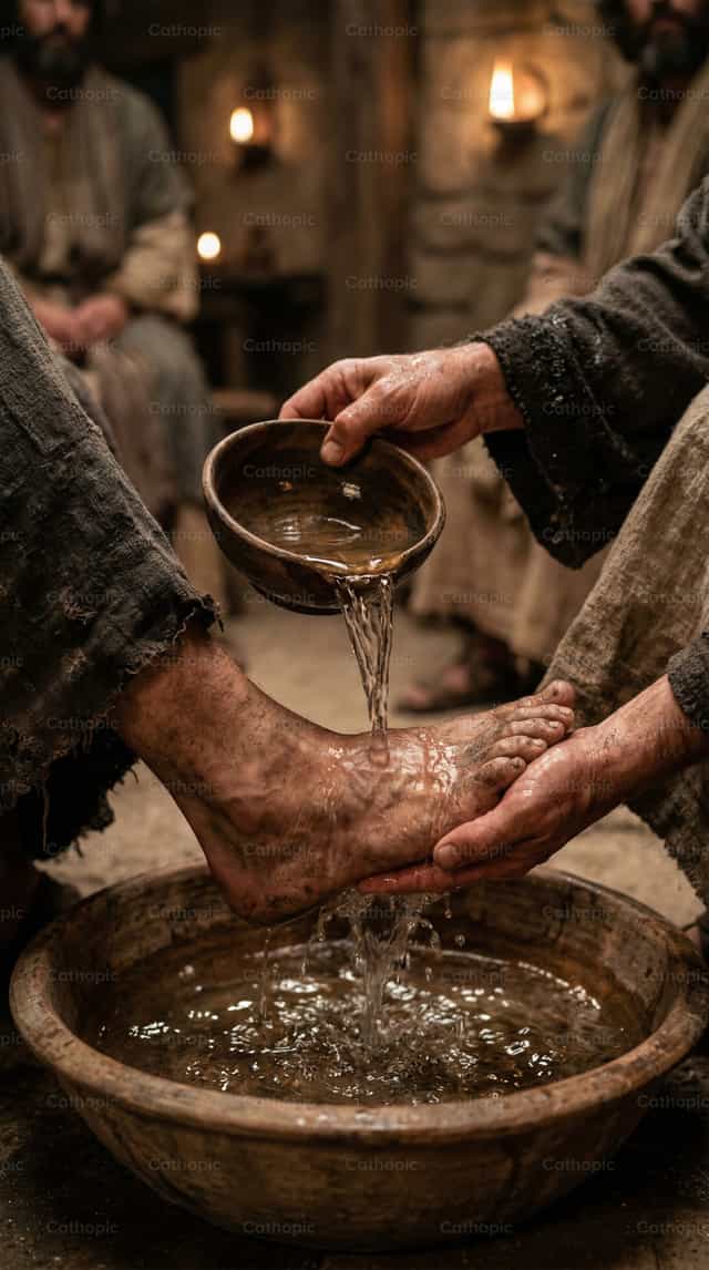 Paghuhugas ng mga Paa - Mga Catholic stock image - Larawan ni Aqu Alvarez