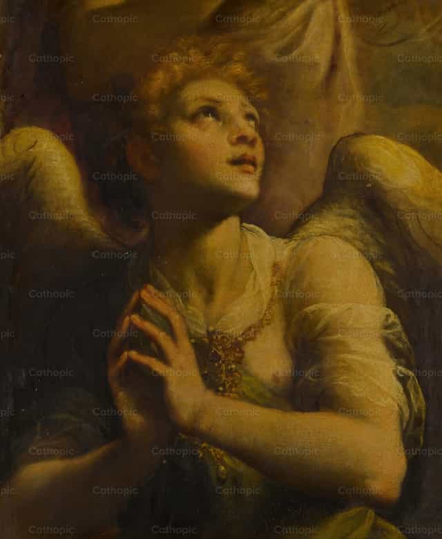 Un ángel en adoración - Banco de imágenes católicas