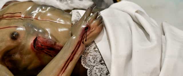 Close-up van Christus’ wonden - Katholieke stockfoto's
