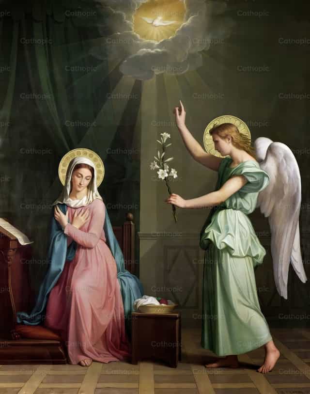 Ang Pagpapahayag - Mga Catholic stock image - Larawan ni Restored Christian Art