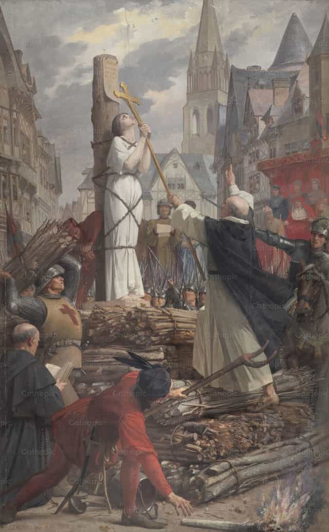 Joana d’Arc na Fogueira - Imagens católicas de stock - Foto de Restored Christian Art