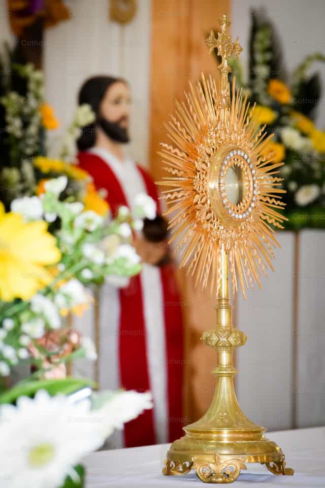 Le Très Saint Sacrement - Images catholiques de stock