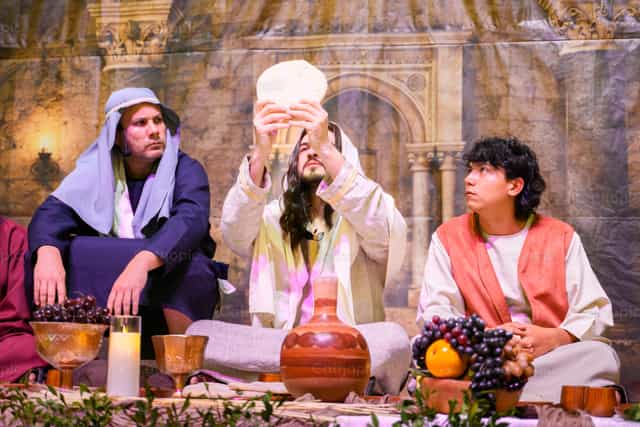 Representacion de la Ultima Cena - Banco de imágenes católicas - Fotografía por Gerardo Juarez