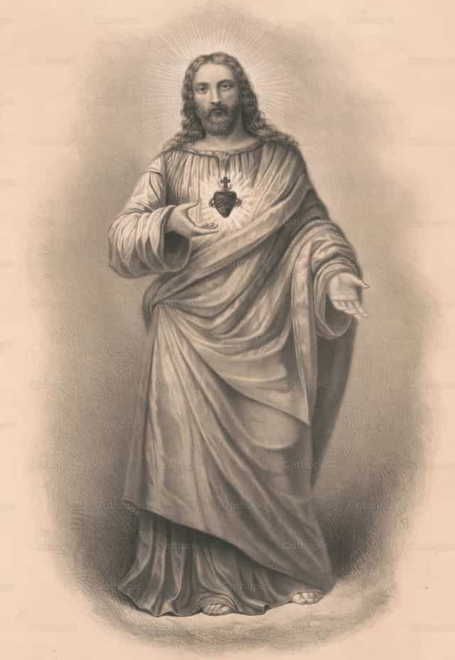 Heilig Hart van Jezus - Katholieke stockfoto's - Foto door Restored Christian Art