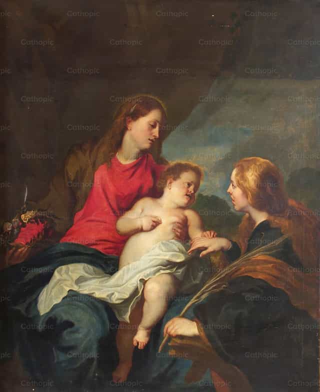 Alexandriai Szent Katalin misztikus jegyessége - Katolikus stockképek - Fotó: Restored Christian Art
