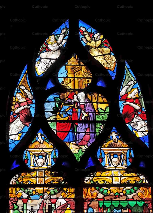 Joachim and Anne Meeting at the Golden Gate - Catholic stock images - Photo by Zvonimir Atletić