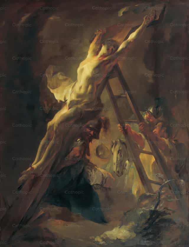 Ang pagtatayo ng Krus - Mga Catholic stock image