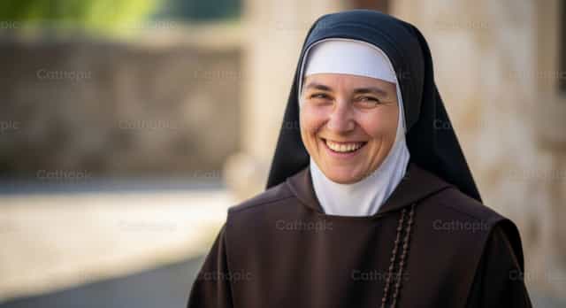 充满喜乐的修女 - 天主教图库图片 - 摄影： catholicmall.org