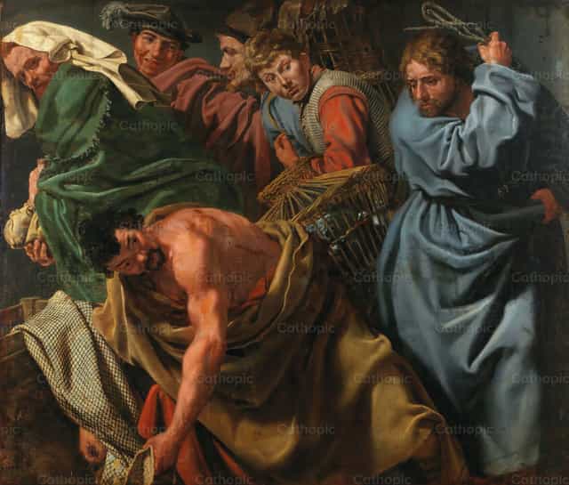 基督逐出圣殿里的兑换银钱的人 - 天主教图库图片 - 摄影： Restored Christian Art