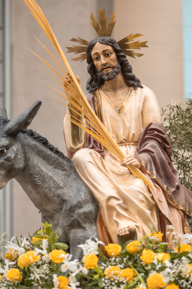 Jesus entra em Jerusalém - Imagens católicas de stock