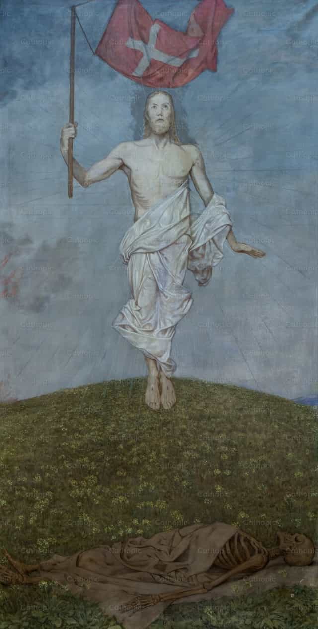 Ostertriptychon; Die Auferstehung Christi - Katholische Stockfotos - Foto von Restored Christian Art